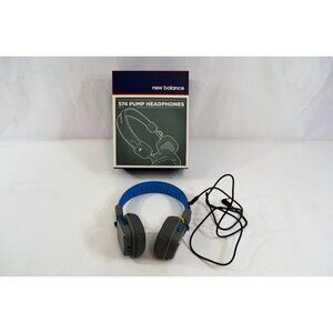 New Balance 574 Pump Headphones Gray On Ear Wireless w/ Earpiece Controls & Box